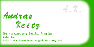 andras keitz business card